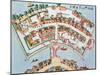 Plan of the Dutch Factory in the Island of Desima at Nangasaki, from "Illustrations of Japan"-null-Mounted Giclee Print