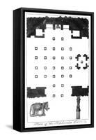 Plan of the Elephanta Caves, India, 1799-null-Framed Stretched Canvas