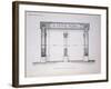 Plan of the Facade of Le Decor Mural Shop in Paris-null-Framed Giclee Print