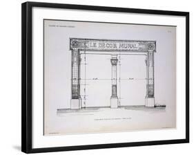 Plan of the Facade of Le Decor Mural Shop in Paris-null-Framed Giclee Print