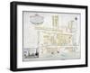 Plan of the Fire That Took Place at Ratcliff in Stepney, London, in 1794-null-Framed Giclee Print