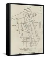 Plan of the Fortifications at Rangoon-null-Framed Stretched Canvas