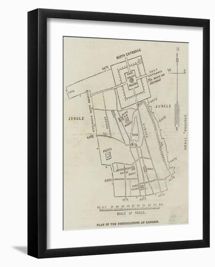 Plan of the Fortifications at Rangoon-null-Framed Giclee Print