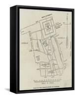 Plan of the Fortifications at Rangoon-null-Framed Stretched Canvas