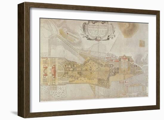 Plan of the Frederician Park of Sanssouci at Potsdam, 1772-Johann David Schleuen-Framed Giclee Print