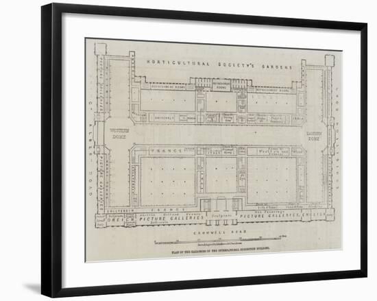 Plan of the Galleries of the International Exhibition Building-John Dower-Framed Giclee Print