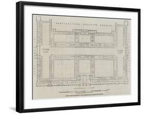 Plan of the Galleries of the International Exhibition Building-John Dower-Framed Giclee Print