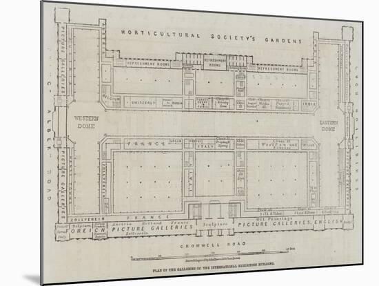 Plan of the Galleries of the International Exhibition Building-John Dower-Mounted Giclee Print