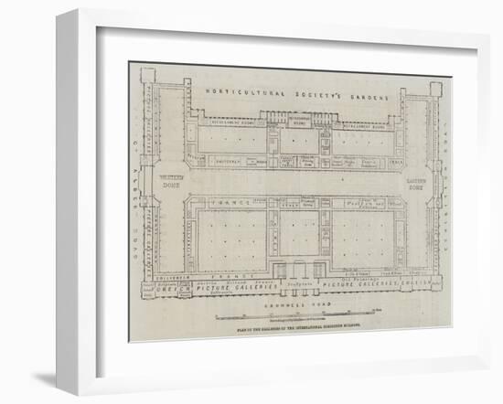 Plan of the Galleries of the International Exhibition Building-John Dower-Framed Giclee Print