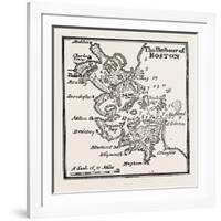 Plan of the Harbour of Boston at the Beginning of the 18th Century, USA, 1870S-null-Framed Giclee Print