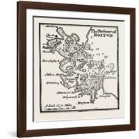 Plan of the Harbour of Boston at the Beginning of the 18th Century, USA, 1870S-null-Framed Giclee Print