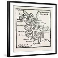 Plan of the Harbour of Boston at the Beginning of the 18th Century, USA, 1870S-null-Framed Giclee Print