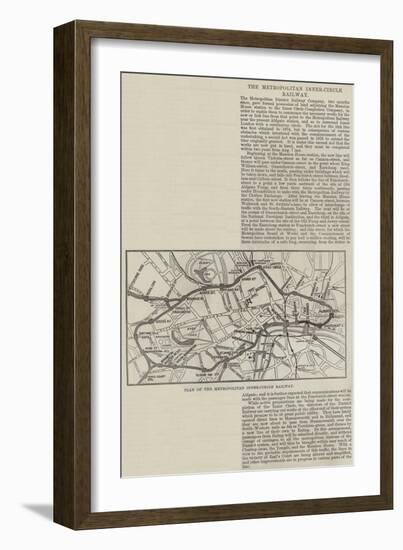 Plan of the Metropolitan Inner-Circle Railway-null-Framed Giclee Print