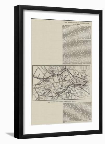 Plan of the Metropolitan Inner-Circle Railway-null-Framed Giclee Print