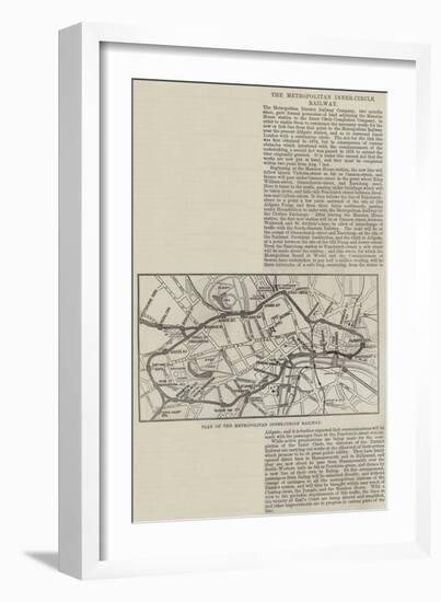 Plan of the Metropolitan Inner-Circle Railway-null-Framed Giclee Print