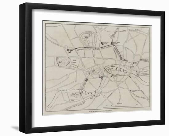 Plan of the Metropolitan Railway-null-Framed Giclee Print