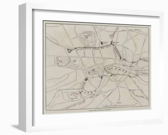 Plan of the Metropolitan Railway-null-Framed Giclee Print