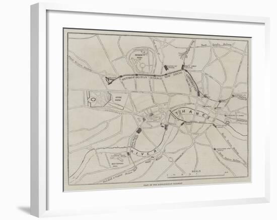 Plan of the Metropolitan Railway-null-Framed Giclee Print