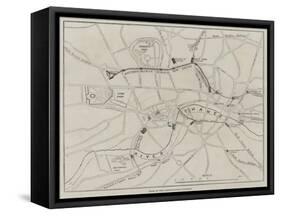 Plan of the Metropolitan Railway-null-Framed Stretched Canvas