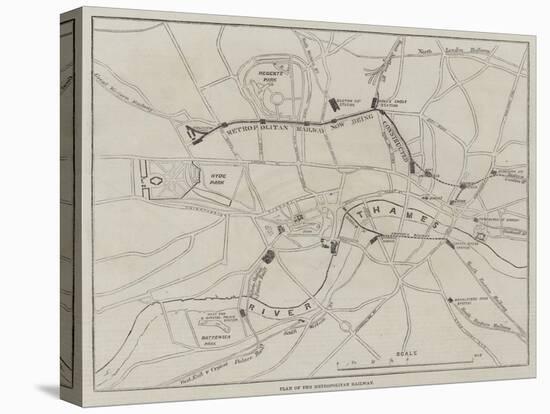 Plan of the Metropolitan Railway-null-Stretched Canvas