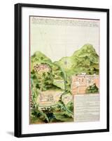 Plan of the Mines of Oaxaca, Mexico, 1785-87-null-Framed Giclee Print