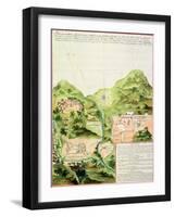 Plan of the Mines of Oaxaca, Mexico, 1785-87-null-Framed Giclee Print