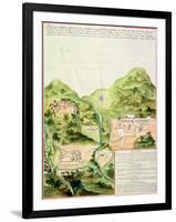 Plan of the Mines of Oaxaca, Mexico, 1785-87-null-Framed Giclee Print