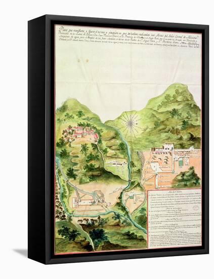 Plan of the Mines of Oaxaca, Mexico, 1785-87-null-Framed Stretched Canvas