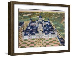 Plan of the Monastery of El Escorial, from "Civitates Orbis Terrarum"-Joris Hoefnagel-Framed Giclee Print