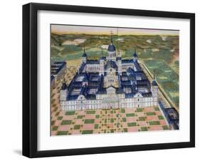 Plan of the Monastery of El Escorial, from "Civitates Orbis Terrarum"-Joris Hoefnagel-Framed Giclee Print