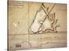 Plan of the New Fort at Pittsburgh, November 1759 (Hand Coloured Engraving)-American-Stretched Canvas