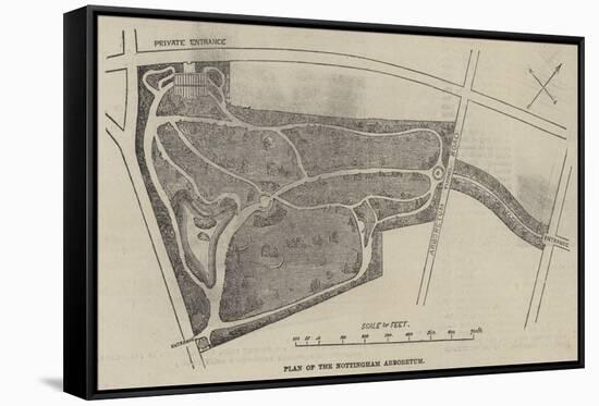 Plan of the Nottingham Arboretum-null-Framed Stretched Canvas