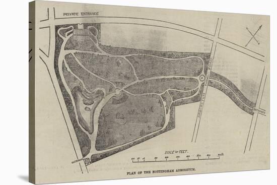 Plan of the Nottingham Arboretum-null-Stretched Canvas