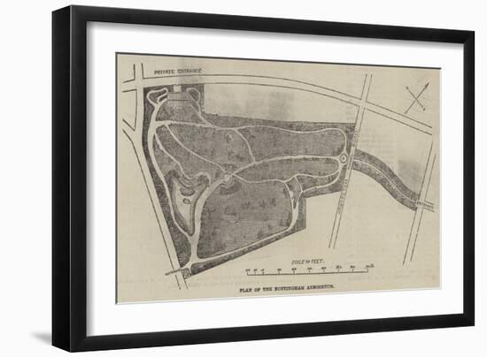 Plan of the Nottingham Arboretum-null-Framed Giclee Print