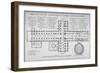 Plan of the Old St Paul's Cathedral, City of London, 1657-J Harris-Framed Giclee Print