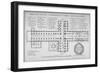 Plan of the Old St Paul's Cathedral, City of London, 1657-J Harris-Framed Giclee Print