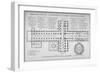 Plan of the Old St Paul's Cathedral, City of London, 1657-J Harris-Framed Giclee Print