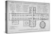 Plan of the Old St Paul's Cathedral, City of London, 1657-J Harris-Stretched Canvas