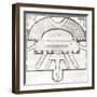 Plan of the Olympic Theatre, Vicenza, Designed by Andrea Palladio Built in 1580-85-null-Framed Giclee Print