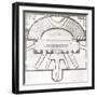 Plan of the Olympic Theatre, Vicenza, Designed by Andrea Palladio Built in 1580-85-null-Framed Giclee Print