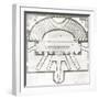 Plan of the Olympic Theatre, Vicenza, Designed by Andrea Palladio Built in 1580-85-null-Framed Giclee Print