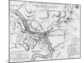Plan of the Operations of General Washington, Against the Kings Troops in New Jersey, 1777-William Faden-Mounted Giclee Print