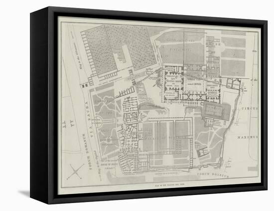 Plan of the Palatine Hill, Rome-null-Framed Stretched Canvas