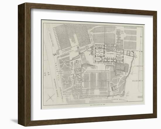 Plan of the Palatine Hill, Rome-null-Framed Giclee Print