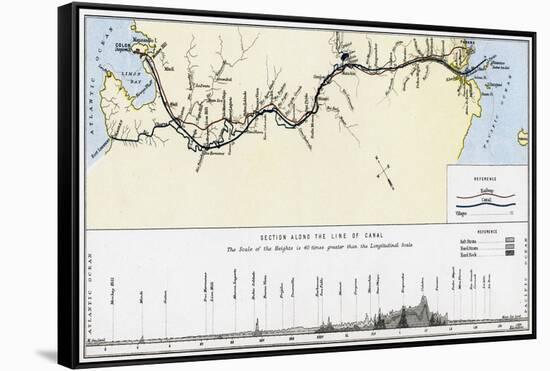 Plan of the Panama Canal, Late 19th Century-William Mackenzie-Framed Stretched Canvas