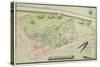 Plan of the Parc Monceau, 1803 (Pen and Ink and W/C on Paper)-Lauly-Stretched Canvas