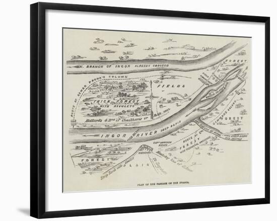 Plan of the Passage of the Ingour-null-Framed Giclee Print