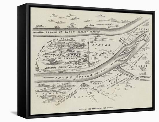 Plan of the Passage of the Ingour-null-Framed Stretched Canvas