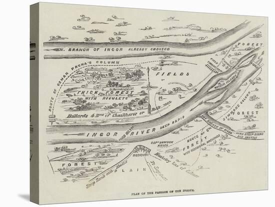 Plan of the Passage of the Ingour-null-Stretched Canvas