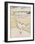 Plan of the Port of Louisbourg (W/C on Paper)-French School-Framed Giclee Print